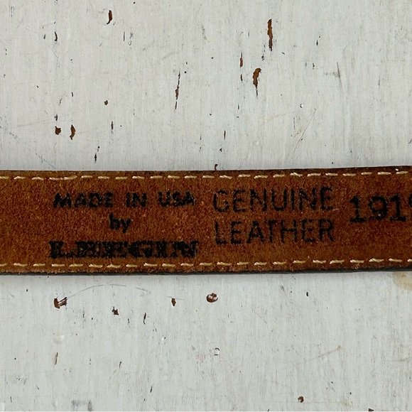 Vintage Jordache Brown Leather Belt Size 36 - Picture 9 of 12